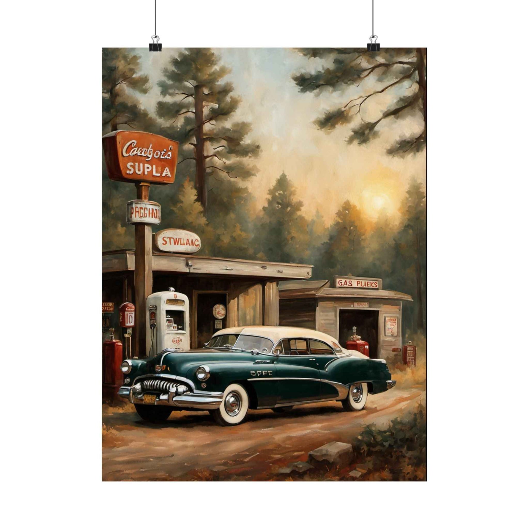 1950 American Riviera Dream Poster - Forest Edition - AquilVision