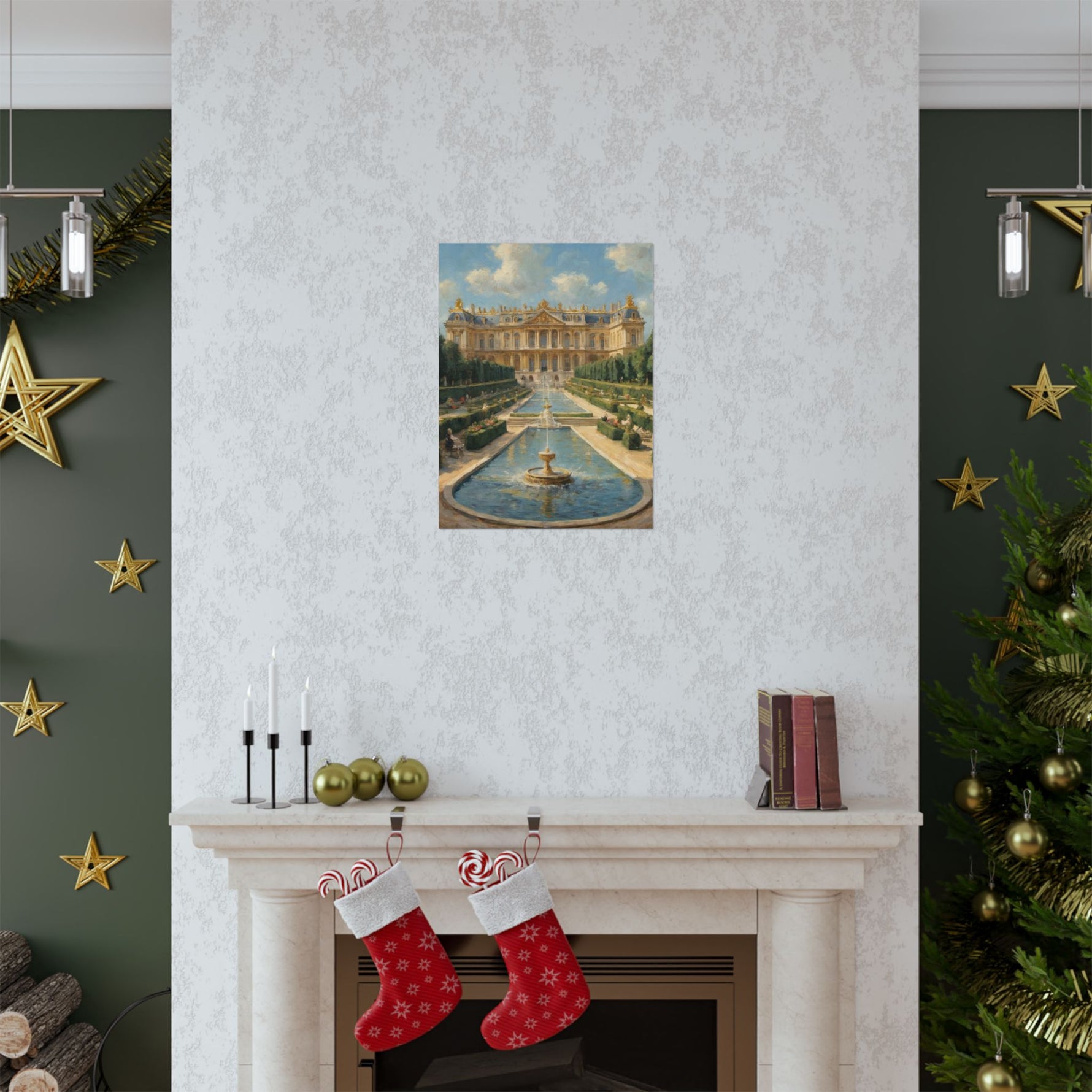 Versailles Palace Fountain Matte Vertical Poster — Classic French Chateau Wall Art - AquilVision