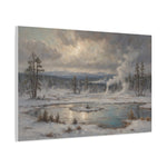 Winter Geothermal Landscape Canvas Print - AquilVision