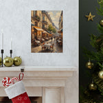 Paris Street Café Matte Poster — Vintage European Cityscape Wall Art - AquilVision