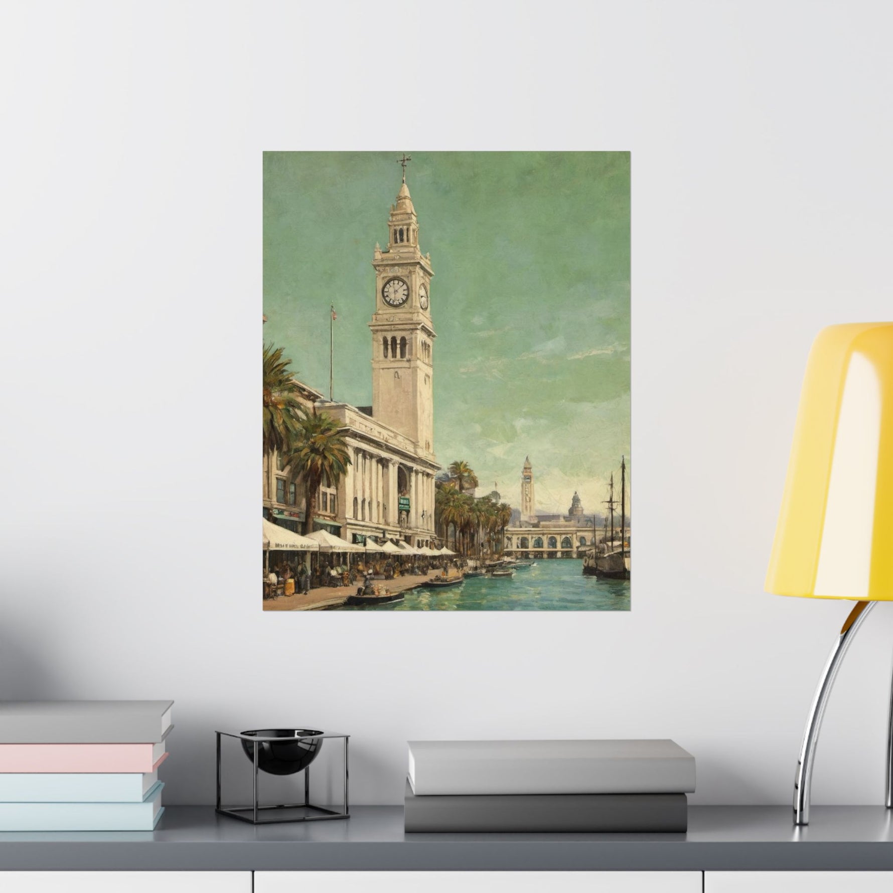 Vintage Coastal Clock Tower Poster - AquilVision