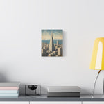 Transamerica Pyramid Matte Canvas Print — Vintage San Francisco Cityscape Wall Art - AquilVision