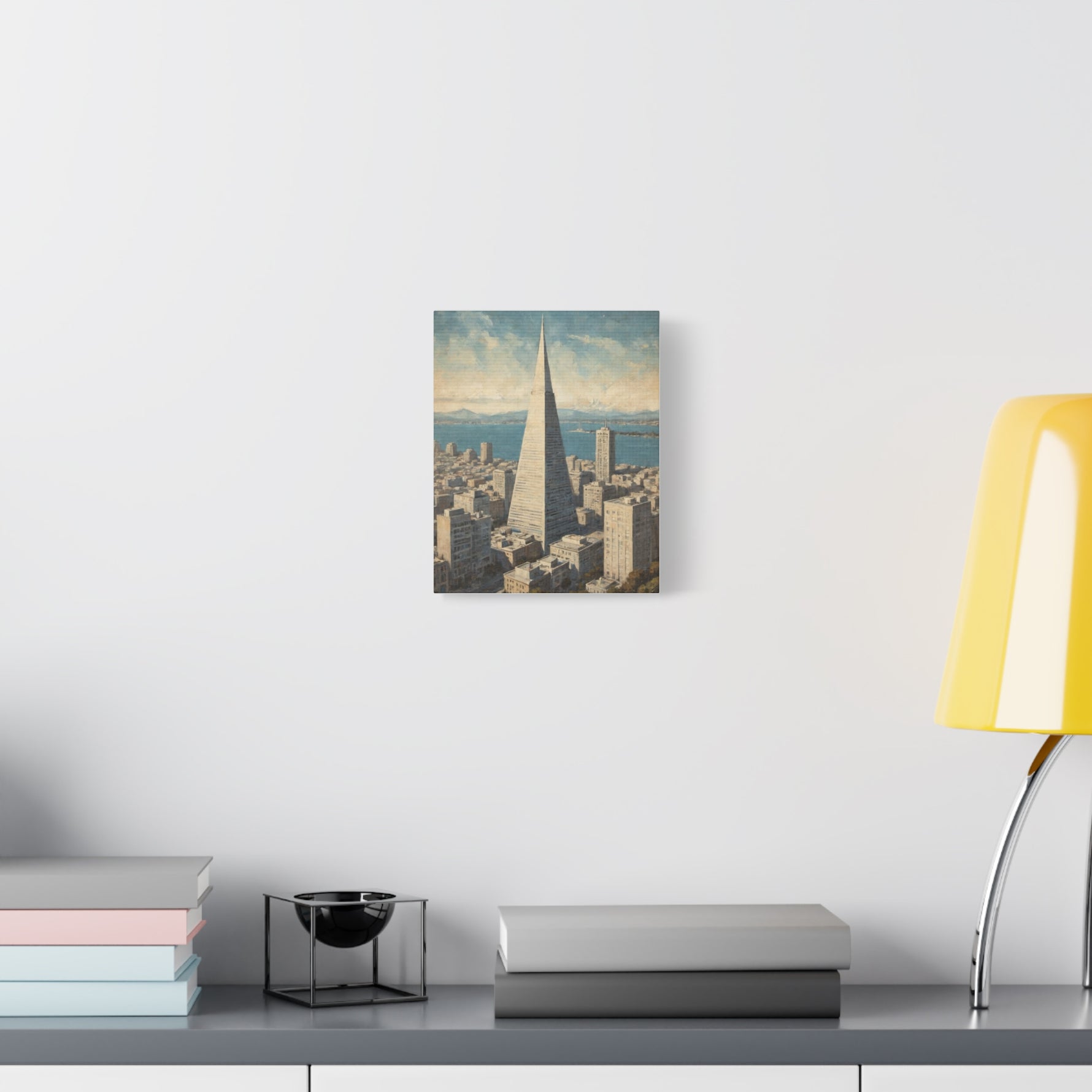 Transamerica Pyramid Matte Canvas Print — Vintage San Francisco Cityscape Wall Art - AquilVision