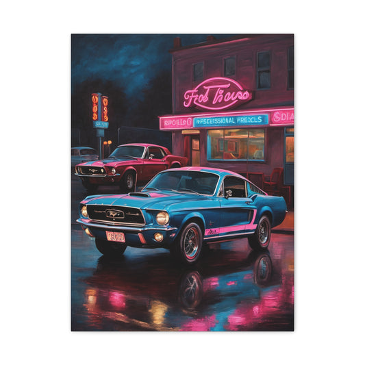 Vintage Car Art Print, Retro Wall Decor, Classic Car Artwork, Man Cave Decor, Gift for Car Lovers