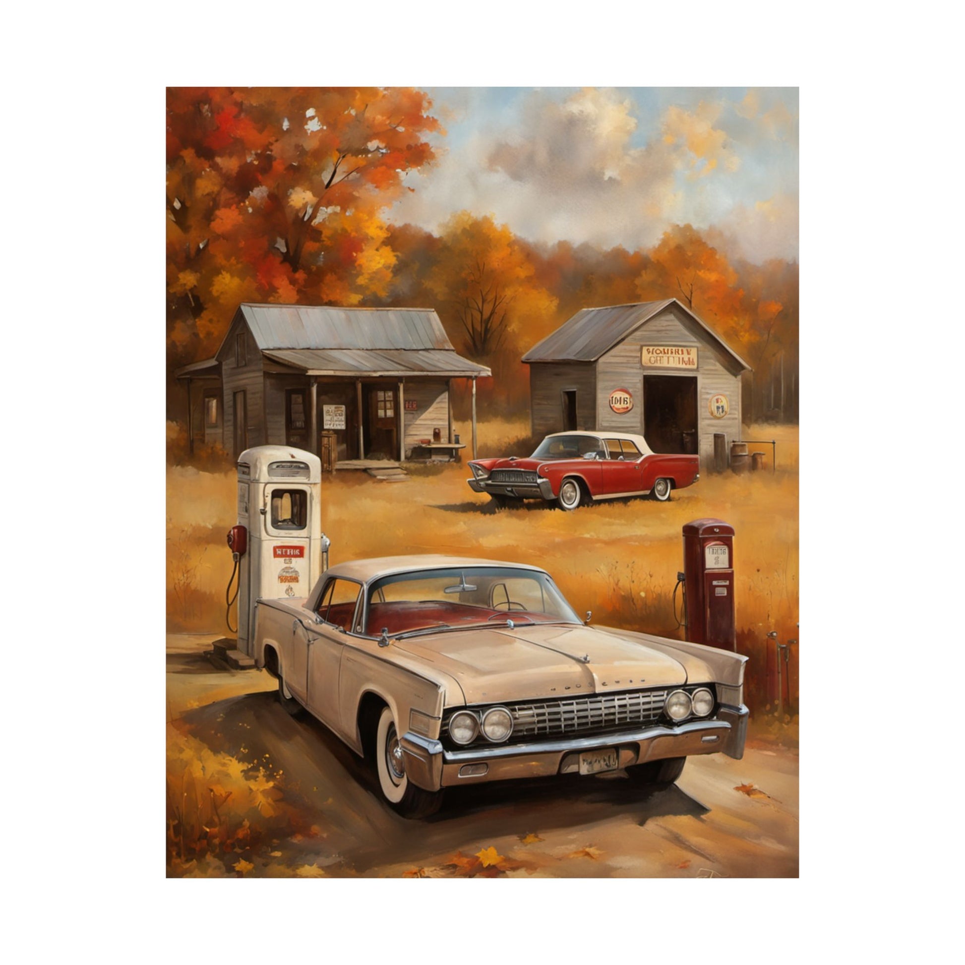 Vintage Car Adventure Matte Vertical Posters | Retro Wall Art, Home Decor, Classic Car Gifts, Gift for Him, Nostalgic Art Printify