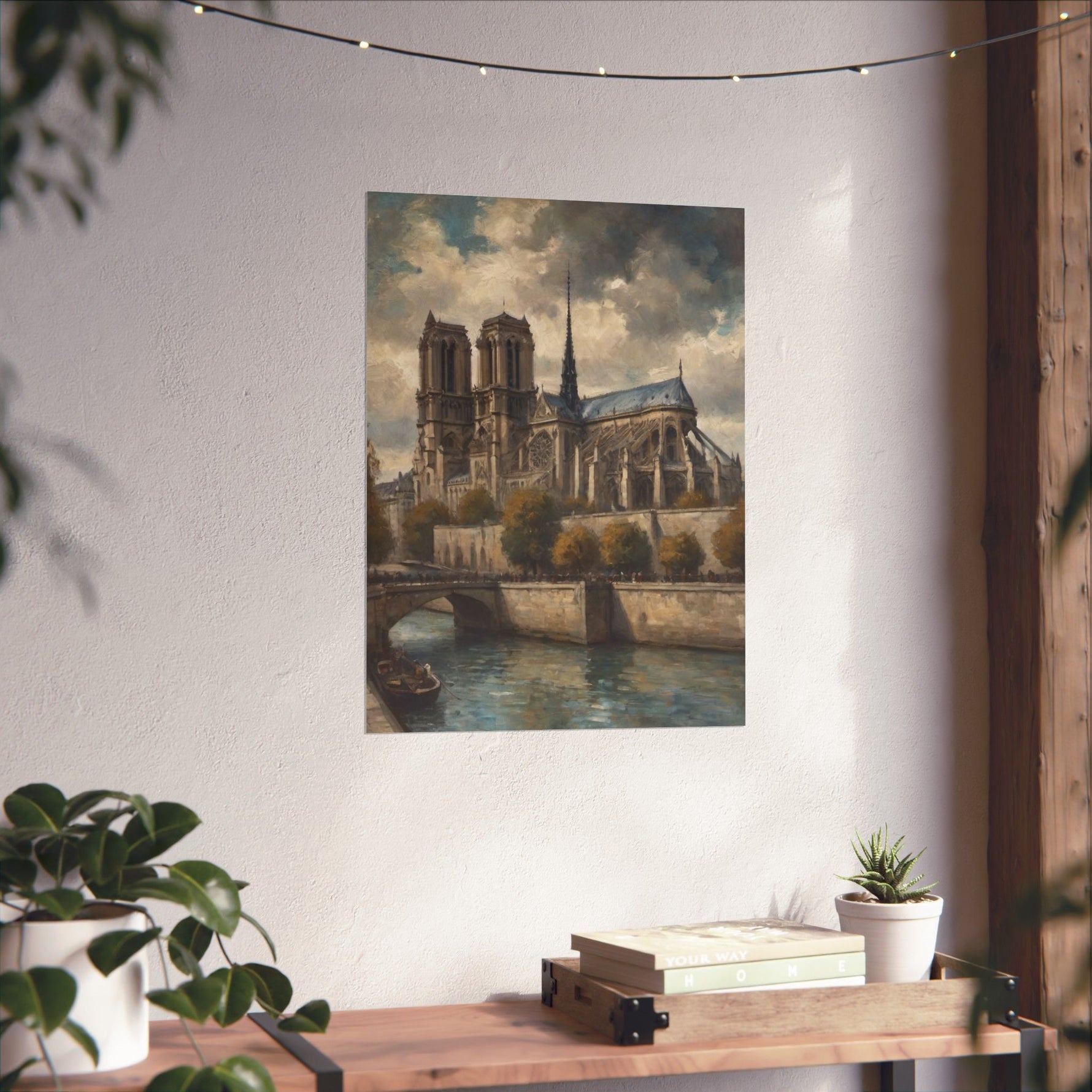 Notre Dame Seine River Matte Poster — Vintage Paris Architecture Wall Art - AquilVision
