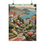 Coastal Garden Street Matte Poster — Scenic San Francisco Bay Print - AquilVision