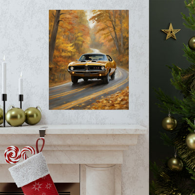 Classic Car Autumn Matte Poster - Vintage Vibes for Home Decor | AJ68 Collection Printify