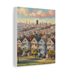 San Francisco Painted Skyline Canvas — Painted Ladies Wall Art (Matte Stretched) - AquilVision