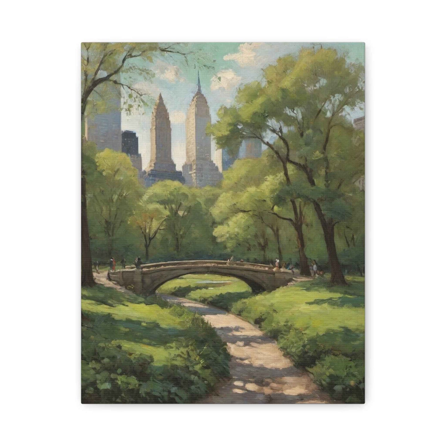Central Park Bridge Matte Canvas Print — Stretched 1.25" Wall Art
