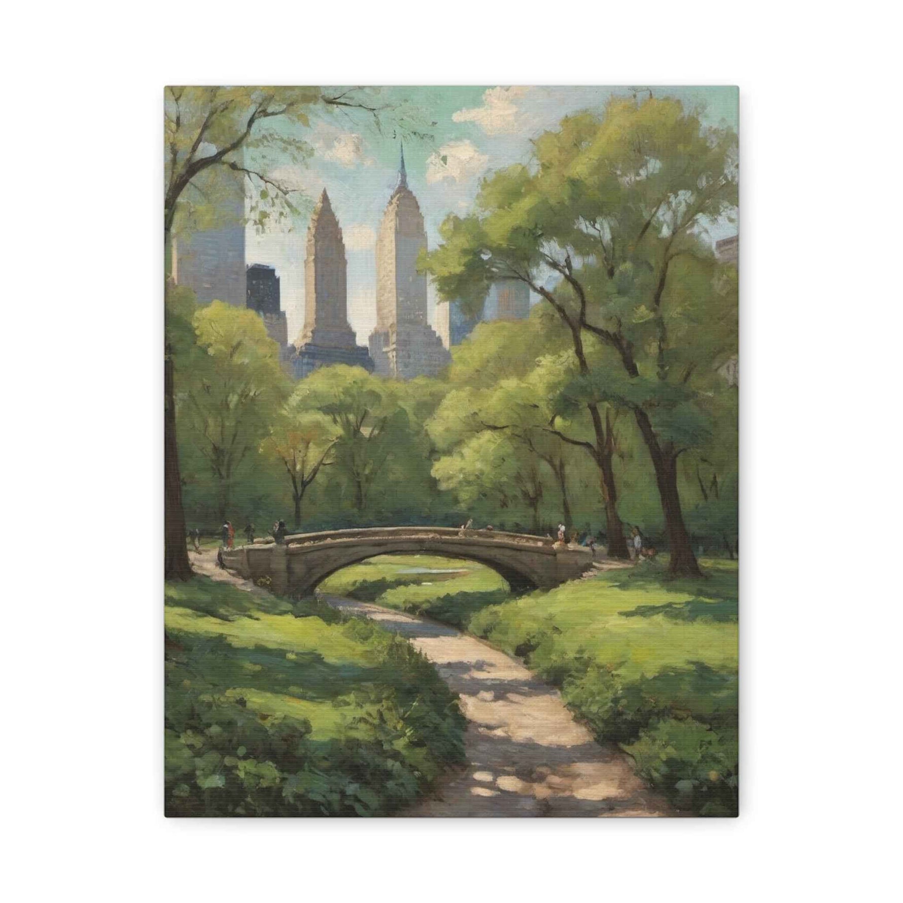 Central Park Bridge Matte Canvas Print — Stretched 1.25" Wall Art