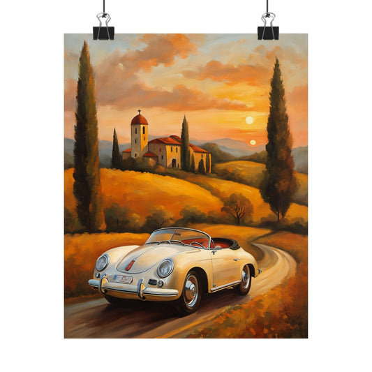 Scenic Vintage Car Posters, Wall Art for Car Lovers, Home Décor, Gifts for Him, Retro Style