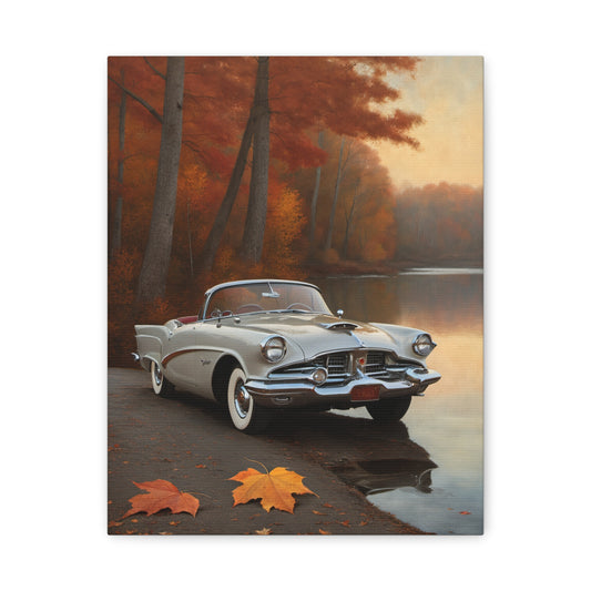 Vintage Car Canvas Art, Classic Auto Decor, Home Wall Art, Gift for Car Lovers, Retro Artwork, Automotive Showcase