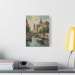 Paris Riverboat Matte Canvas Print — Stretched 1.25" - AquilVision