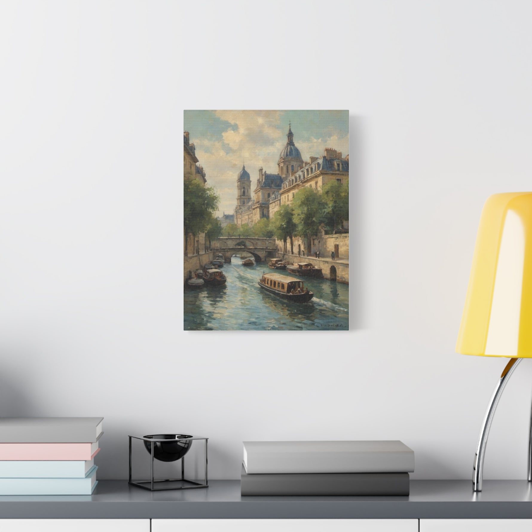 Paris Riverboat Matte Canvas Print — Stretched 1.25" - AquilVision