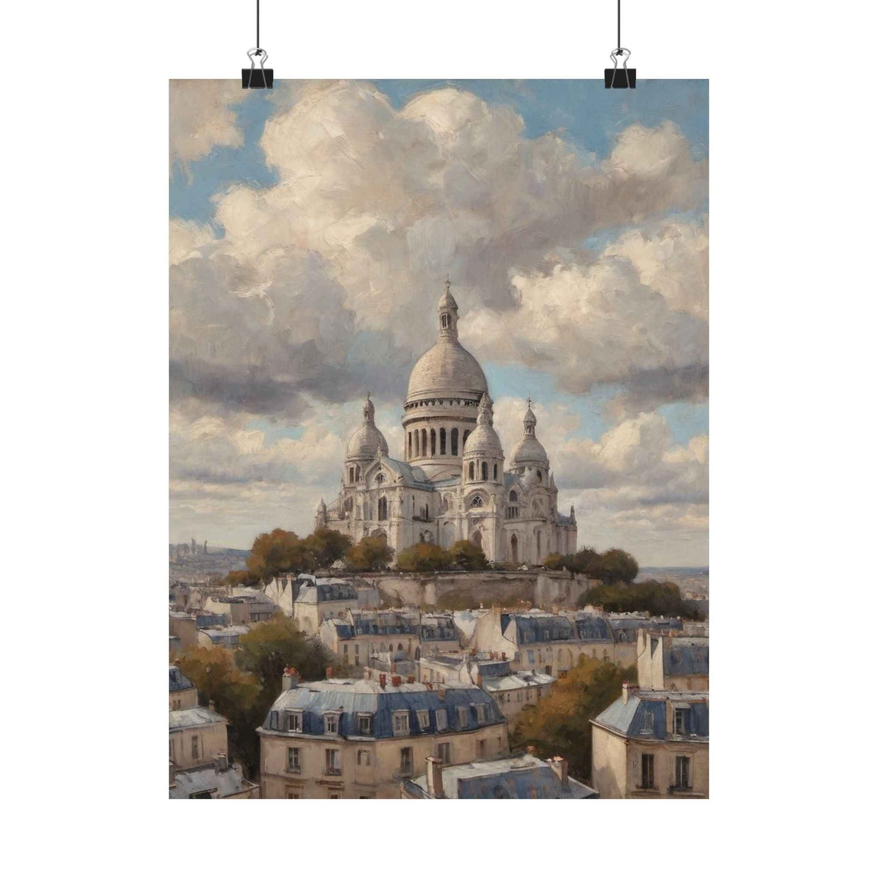 Paris Sacré-Cœur Matte Poster — Vintage Cityscape Wall Art - AquilVision