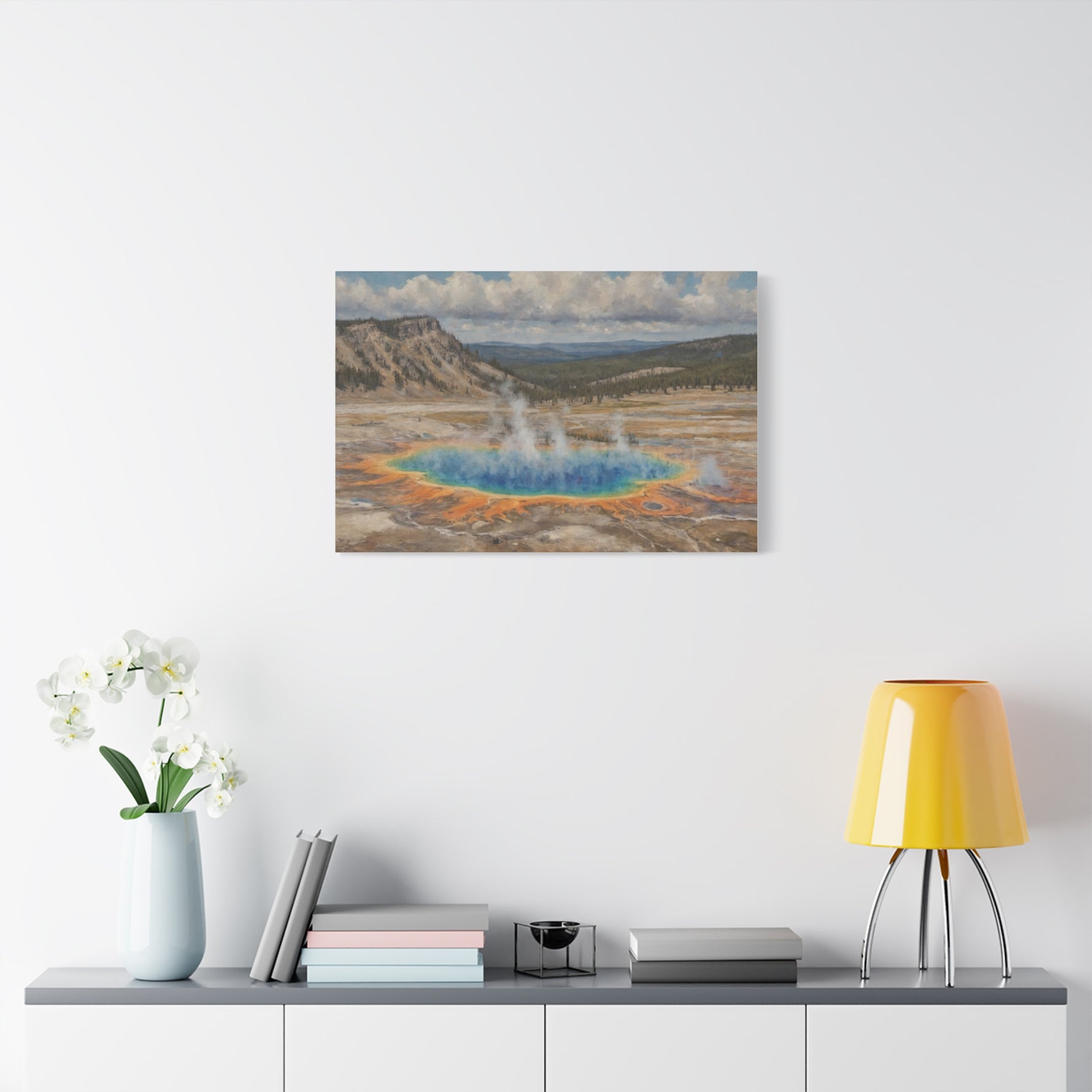 Yellowstone Grand Prismatic Hot Spring Canvas Print - AquilVision