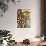 Paris Love Locks Matte Vertical Poster — Romantic Cityscape Wall Art - AquilVision