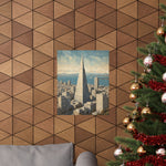 Vintage Cityscape Poster — Transamerica Pyramid Matte Vertical Print - AquilVision