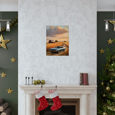 Vintage Car Landscape Poster Art | AJ68 Collection Printify