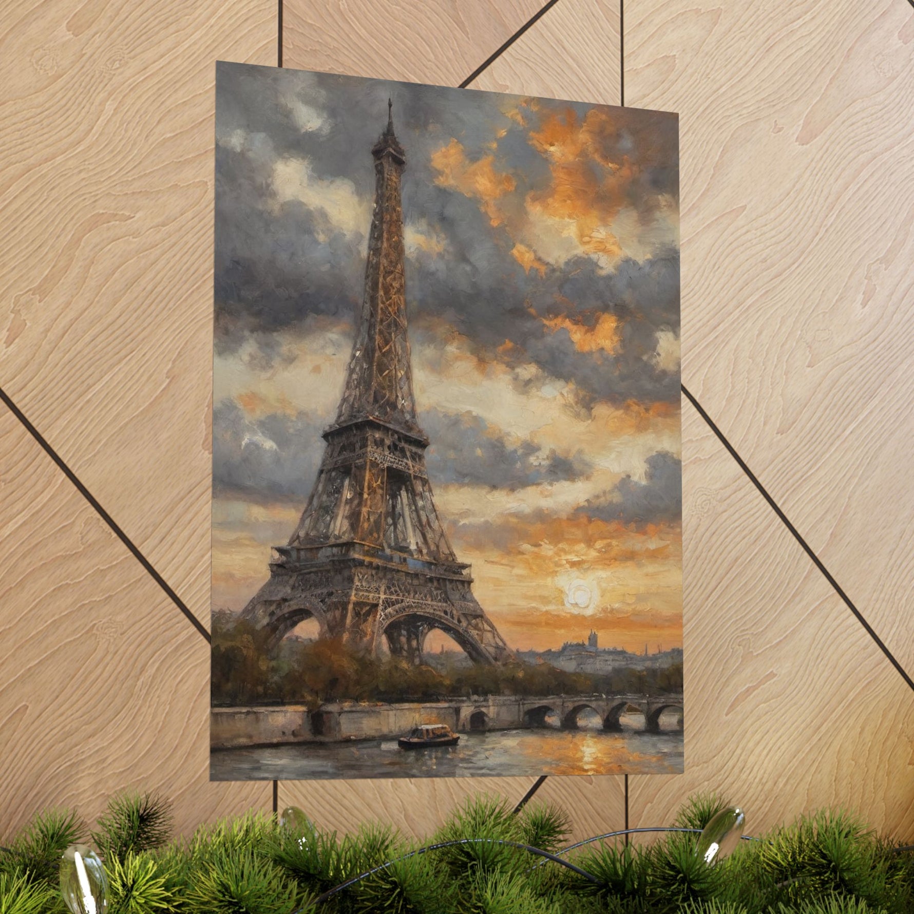Eiffel Tower Sunset Matte Poster — Vintage Paris Wall Art - AquilVision