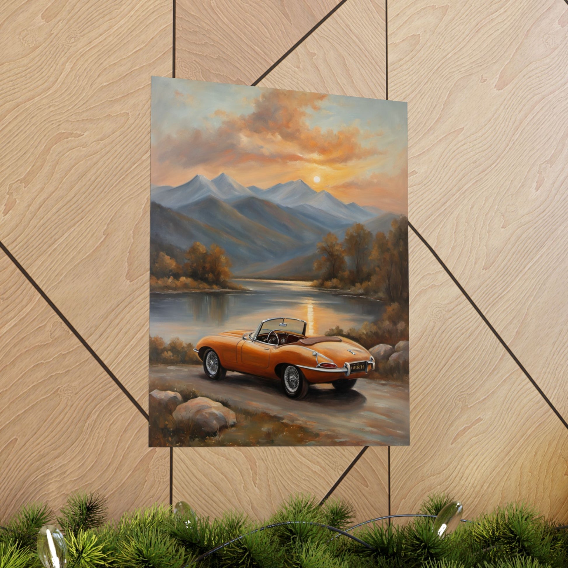 Scenic Car Posters, Vintage Wall Art, Home Décor, Car Enthusiast Gifts, Nature Prints, Retro Artworks - AquilVision