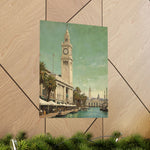 Vintage Coastal Clock Tower Poster - AquilVision