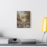Paris Arc de Triomphe Canvas Wall Art — Autumn Street Scene - AquilVision