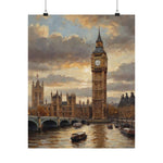 Big Ben London Poster — Matte Vertical Cityscape Wall Art