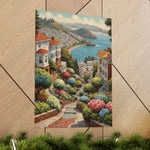 Coastal Garden Street Matte Poster — Scenic San Francisco Bay Print - AquilVision