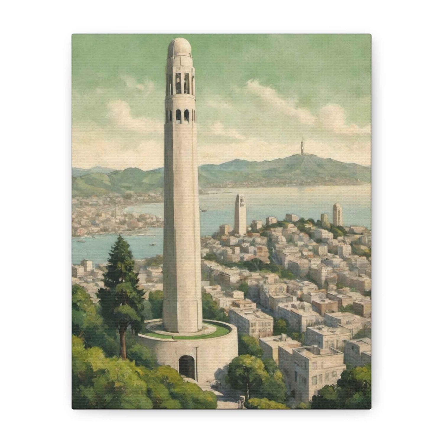 Coit Tower San Francisco Matte Canvas Print — Stretched 1.25" - AquilVision