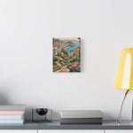 Coastal Garden Street Canvas Print — Stretched Matte Wall Art - AquilVision