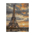 Eiffel Tower Sunset Matte Poster — Vintage Paris Wall Art - AquilVision