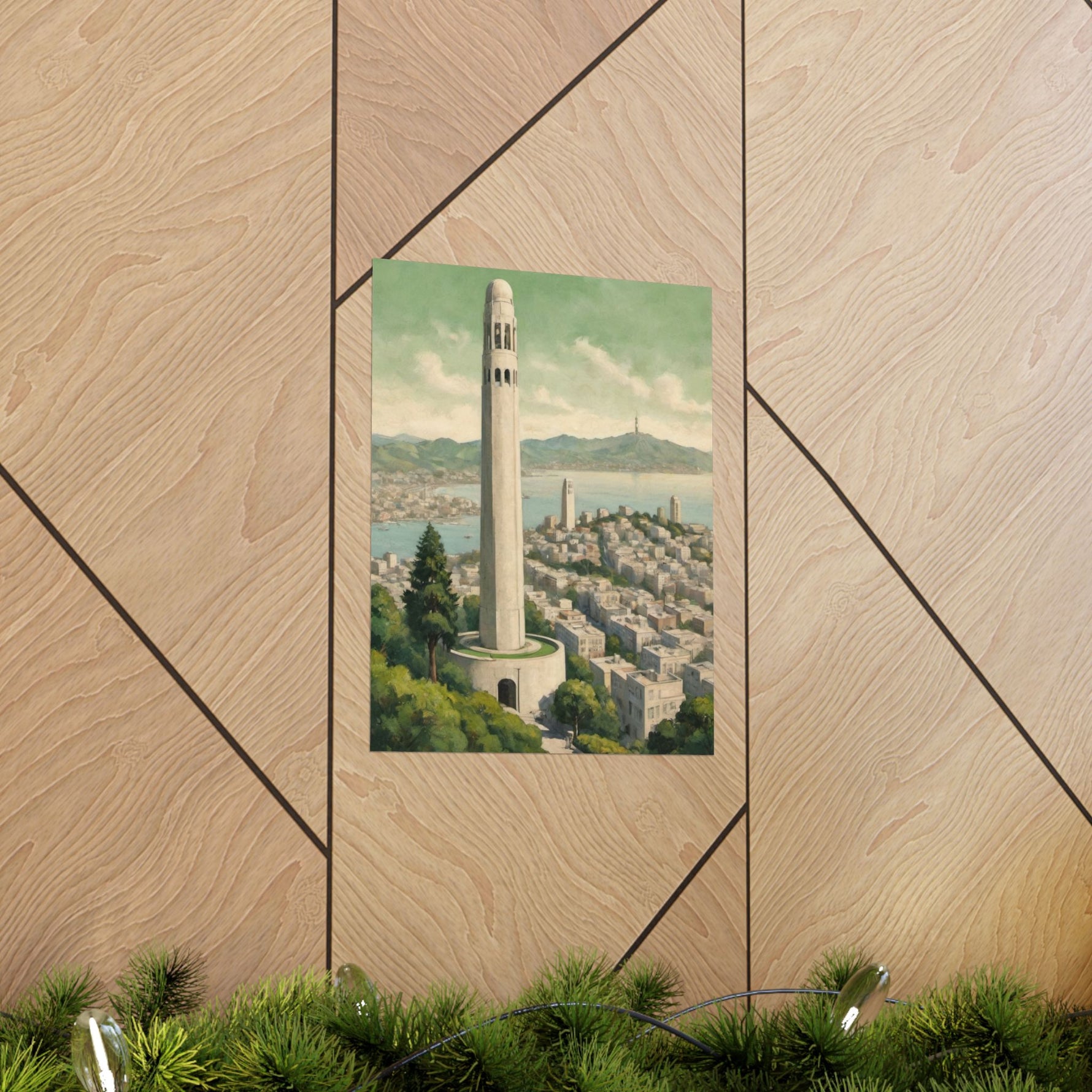 Coit Tower San Francisco Matte Poster — Vintage Cityscape Vertical Wall Art - AquilVision