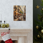 Paris Street Café Matte Poster — Vintage European Cityscape Wall Art - AquilVision