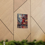 Vintage Paris Moulin Rouge Matte Poster — Romantic City Street Art Print - AquilVision