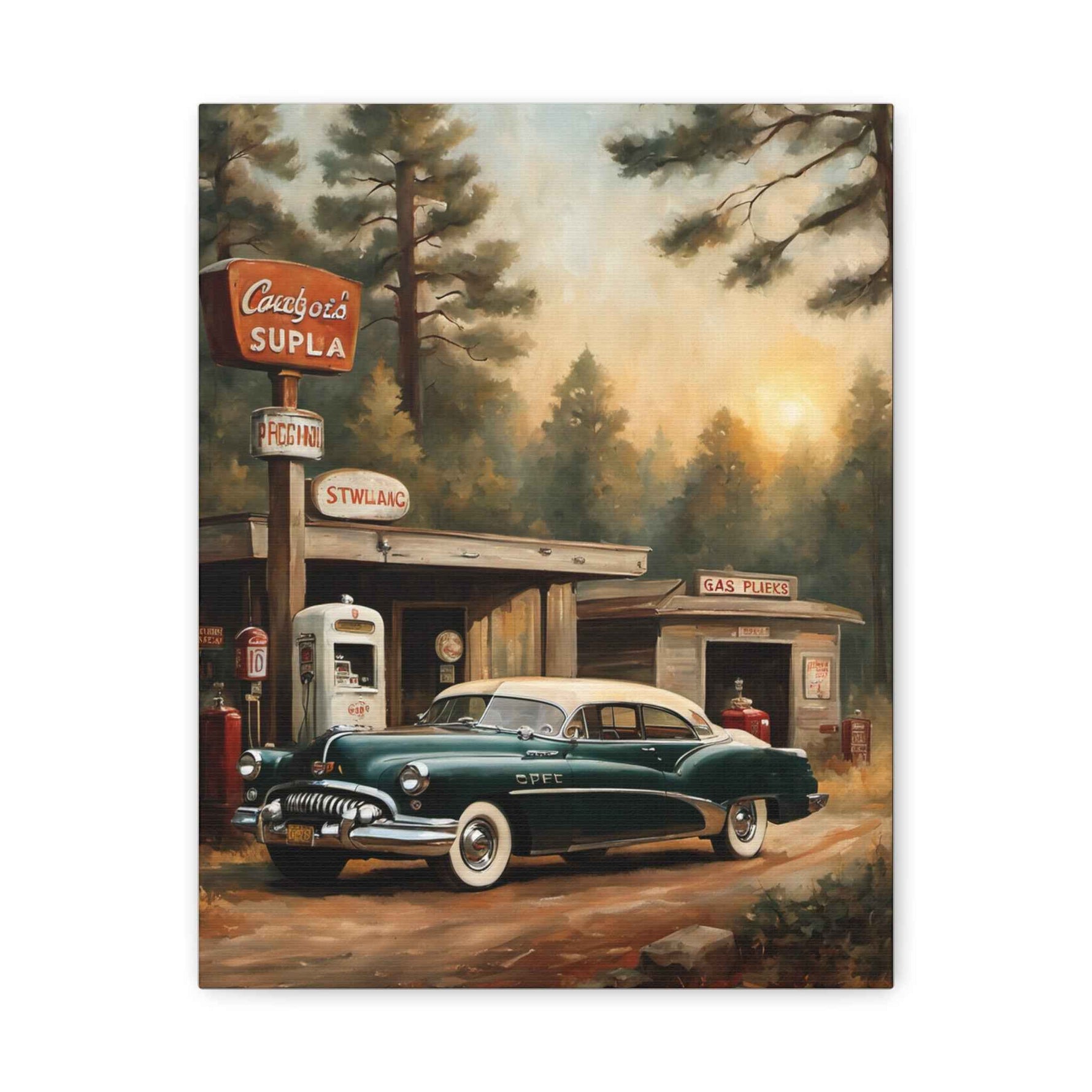 1950 American Riviera Dream Canvas - Forest Edition - AquilVision