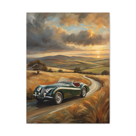 Vintage Car Wall Art, Classic Car Decor, Automotive Canvas Print, Retro Driving Art, Gift for Car Lovers