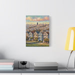 San Francisco Painted Skyline Canvas — Painted Ladies Wall Art (Matte Stretched) - AquilVision