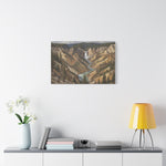 Yellowstone Canyon Waterfall Matte Canvas Wall Art — Nature Landscape Stretched Print - AquilVision