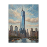 One World Trade Center Skyline Matte Canvas Print — NYC Cityscape Wall Art
