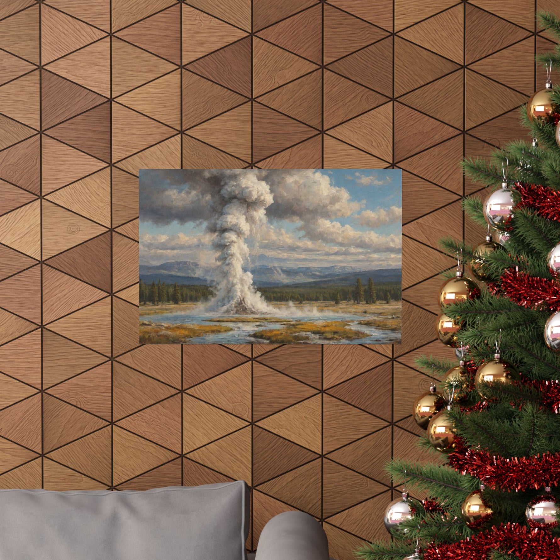 Geyser Landscape Matte Poster — Serene National Park Wall Art - AquilVision