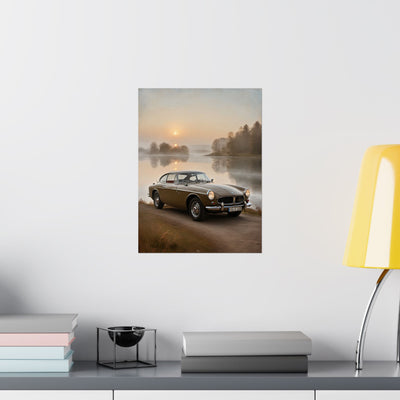 Vintage Car Matte Poster, Classic Automobile Wall Art, Home Decor, Gift for Car Lovers, Retro Wall Print, Vintage Style Printify