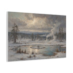 Winter Geothermal Landscape Canvas Print - AquilVision