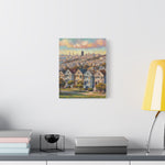 San Francisco Painted Skyline Canvas — Painted Ladies Wall Art (Matte Stretched) - AquilVision