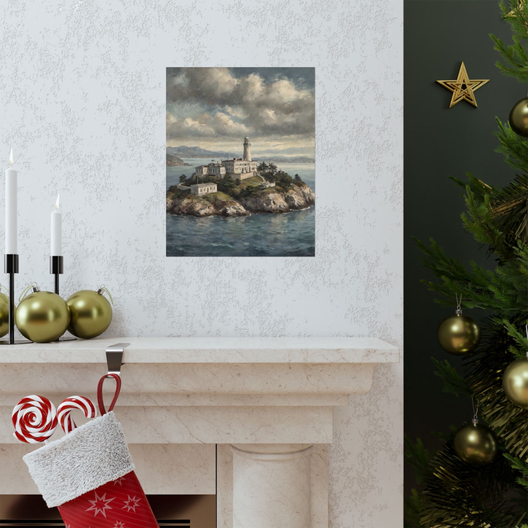 Lighthouse Island Matte Poster — Coastal Nautical Wall Art - AquilVision