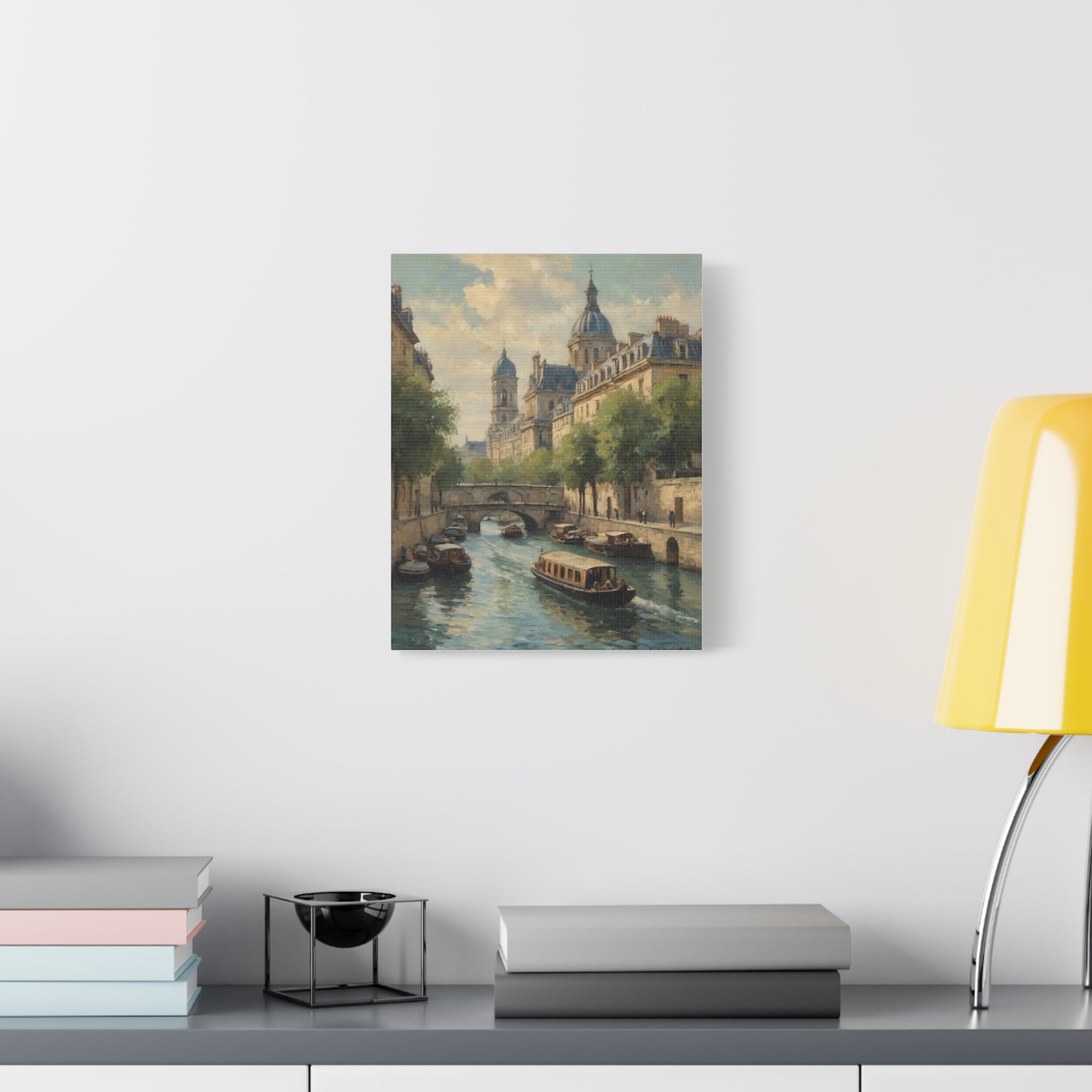 Paris Riverboat Matte Canvas Print — Stretched 1.25" - AquilVision