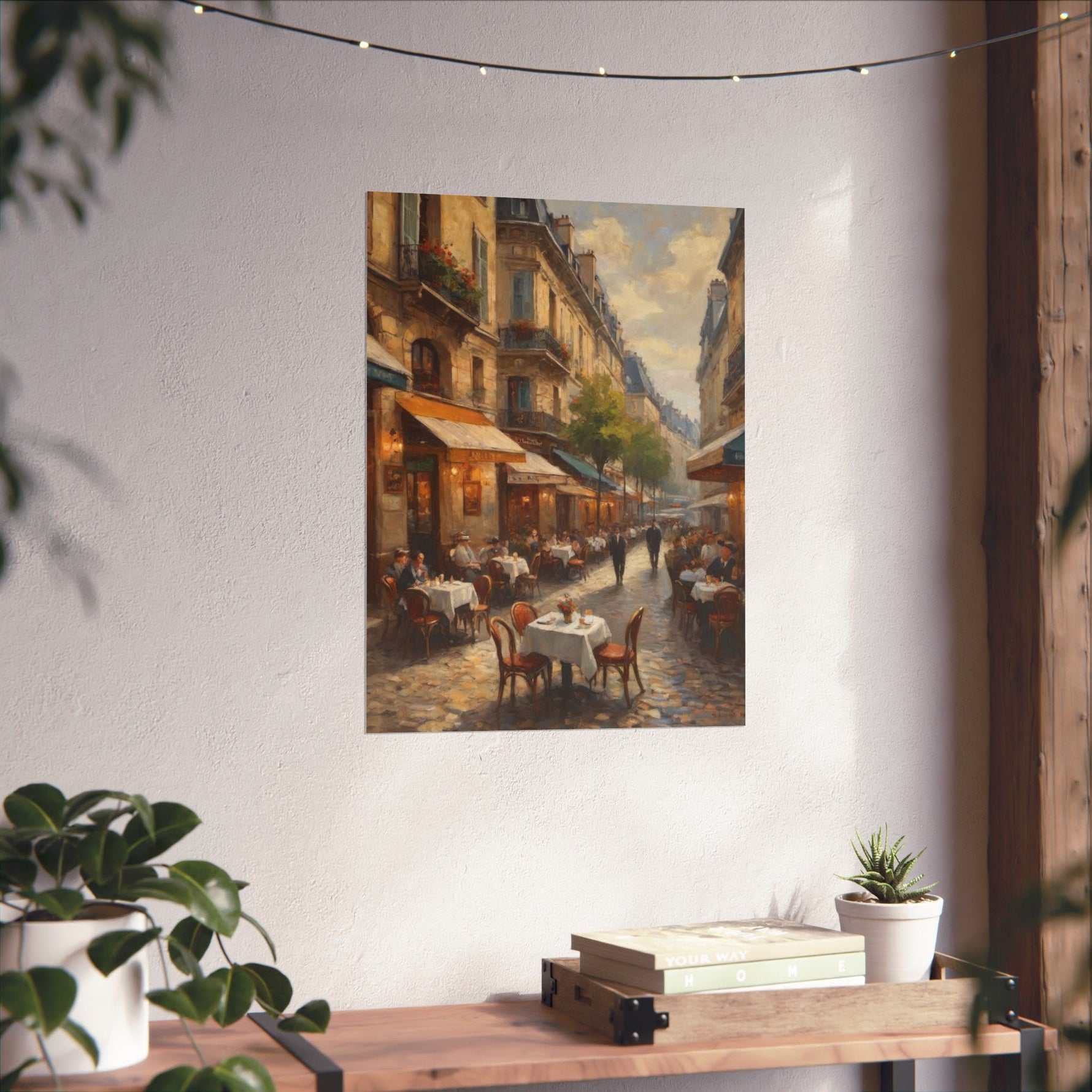 Paris Street Café Matte Poster — Vintage European Cityscape Wall Art - AquilVision