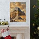 Louvre Pyramid Matte Vertical Poster — Vintage Paris Architecture Wall Art - AquilVision