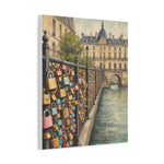 Paris Love Locks Canvas Print — Matte Stretched Wall Art - AquilVision